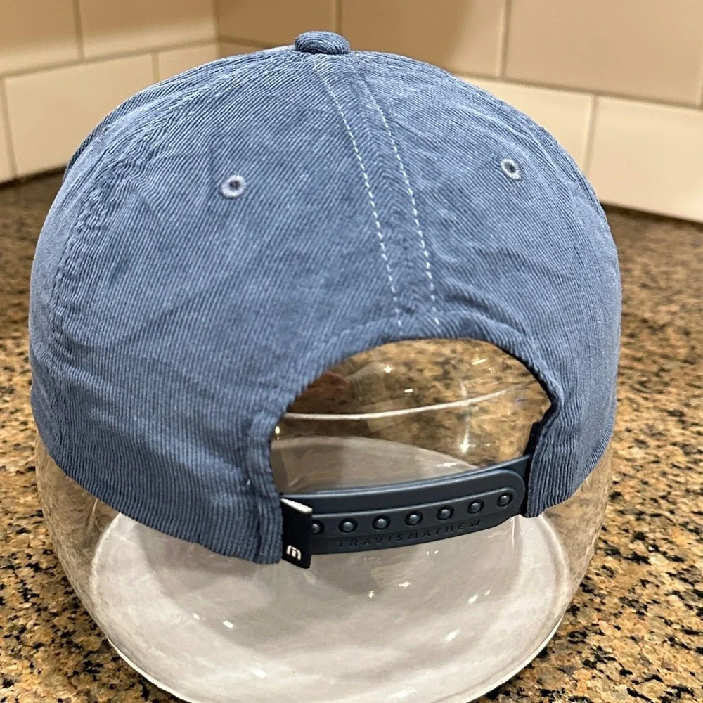 TravisMathew Corduroy Snapback Hat Adjustable Dusty Blue Golf Rope